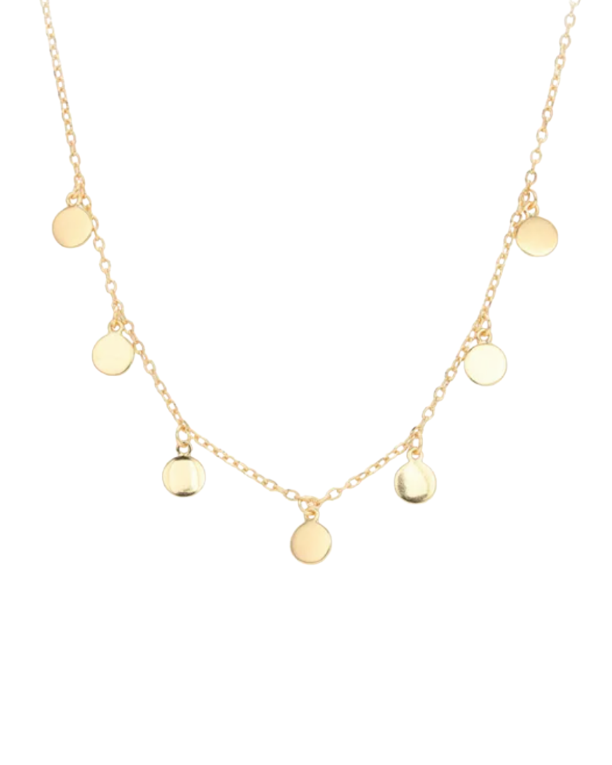 Stevie Disc Choker Necklace 18k Gold