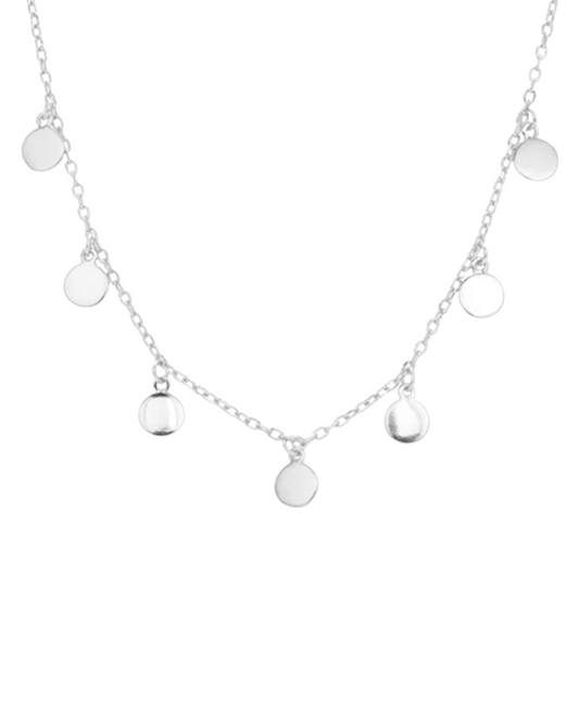 Stevie Disc Choker Necklace Sterling Silver