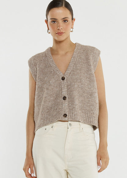 Lil Button Up Knit Vest