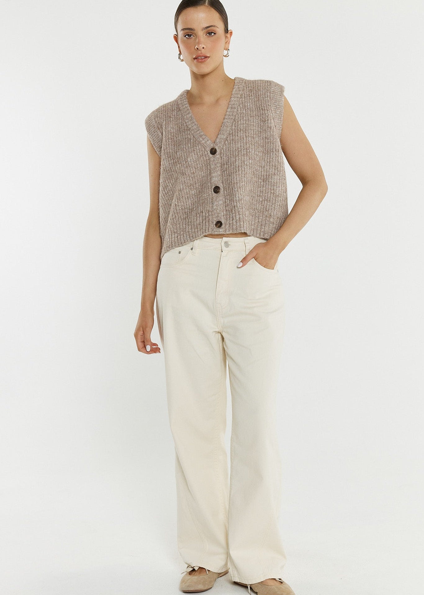 Lil Button Up Knit Vest