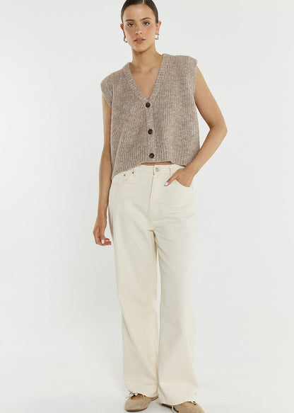 Lil Button Up Knit Vest