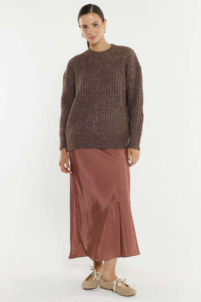 Kira Cable Knit Mocha