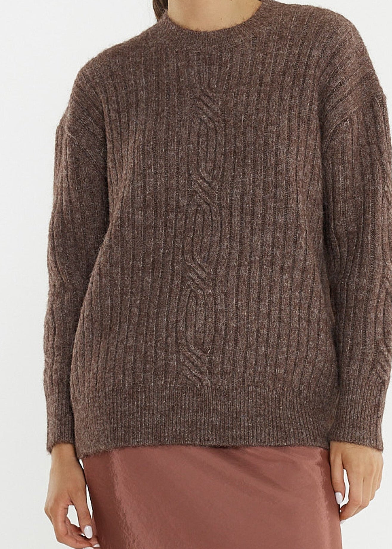 Kira Cable Knit Mocha