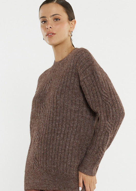 Kira Cable Knit Mocha