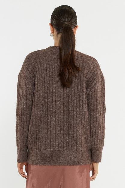Kira Cable Knit Mocha