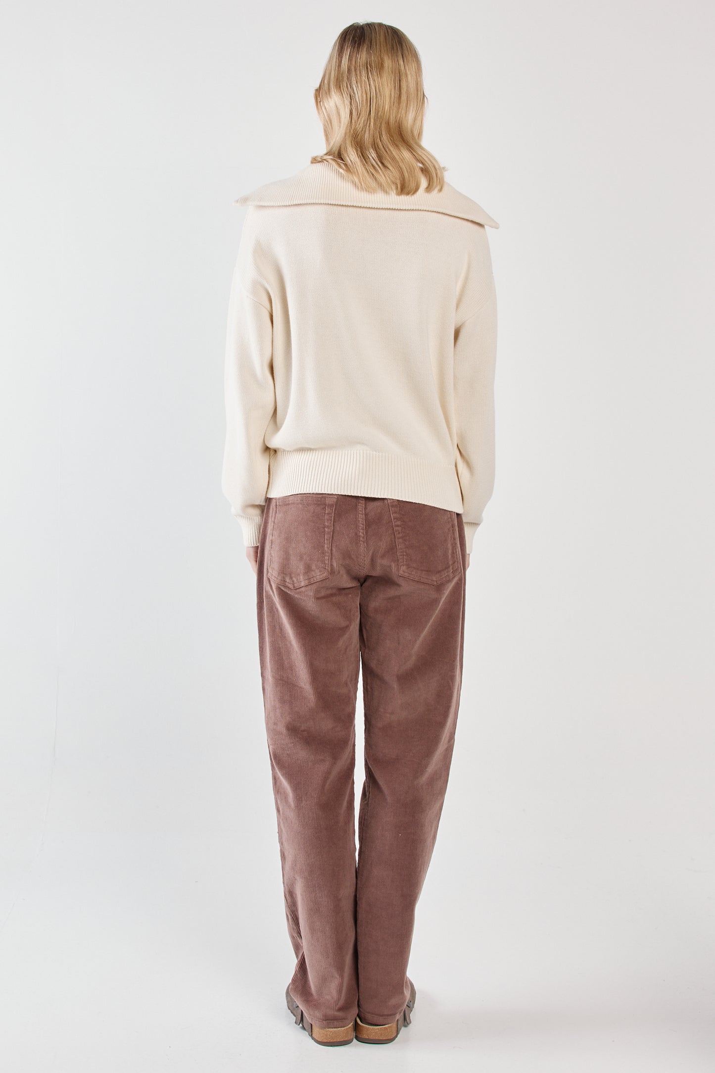 Esti Zip Up Knit Cream