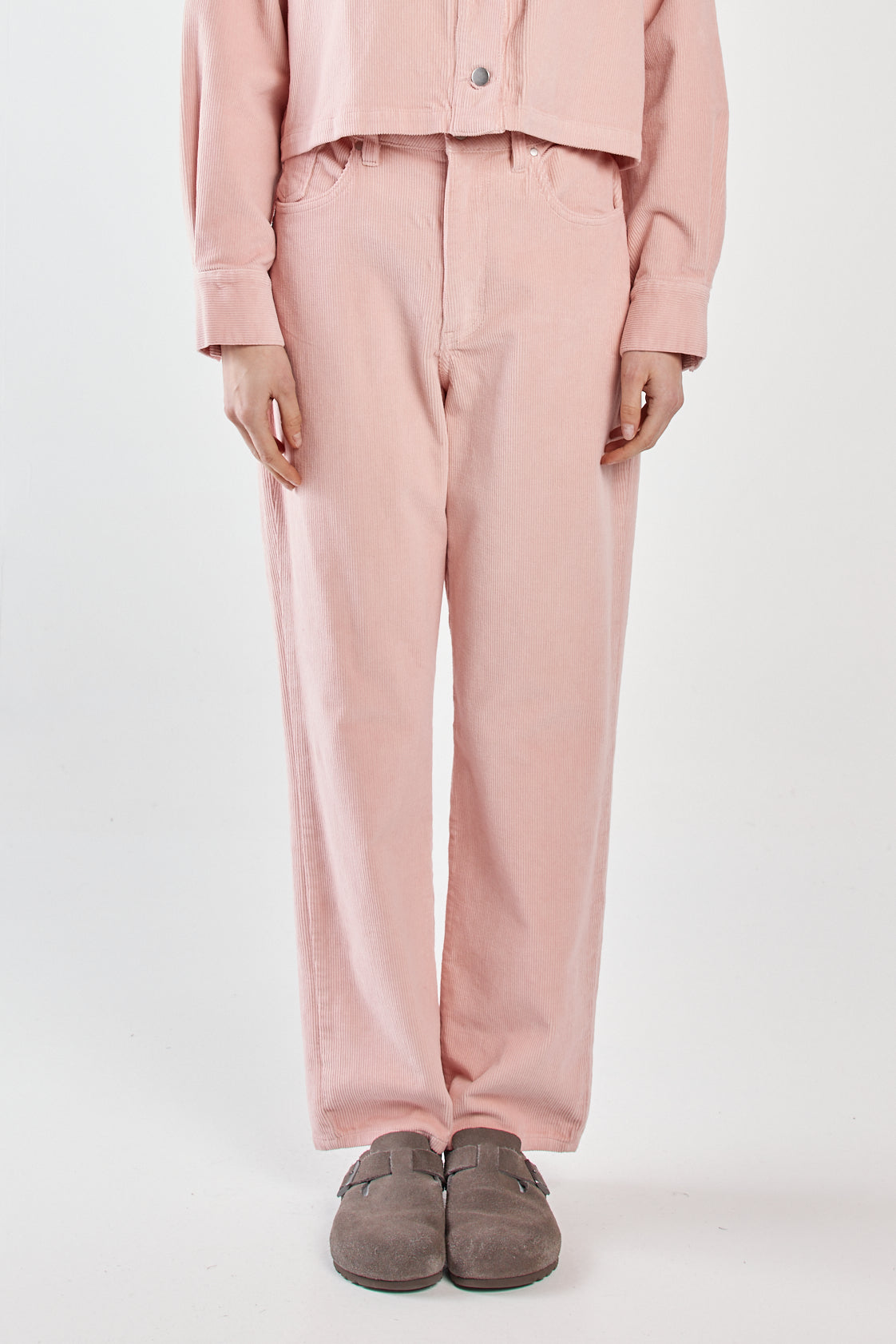 Parco Cord Straight Jeans Pink