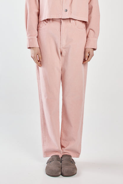 Parco Cord Straight Jeans Pink