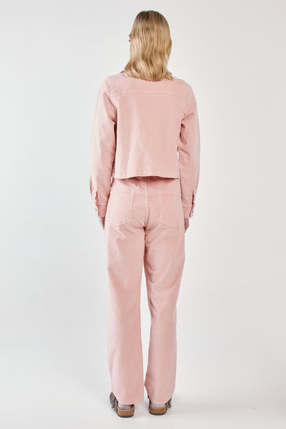 Parco Cord Straight Jeans Pink