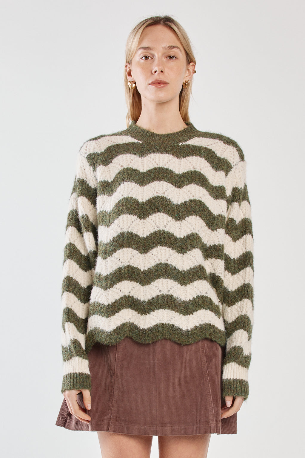 Nikkita Stripe Knit Olive
