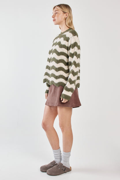 Nikkita Stripe Knit Olive