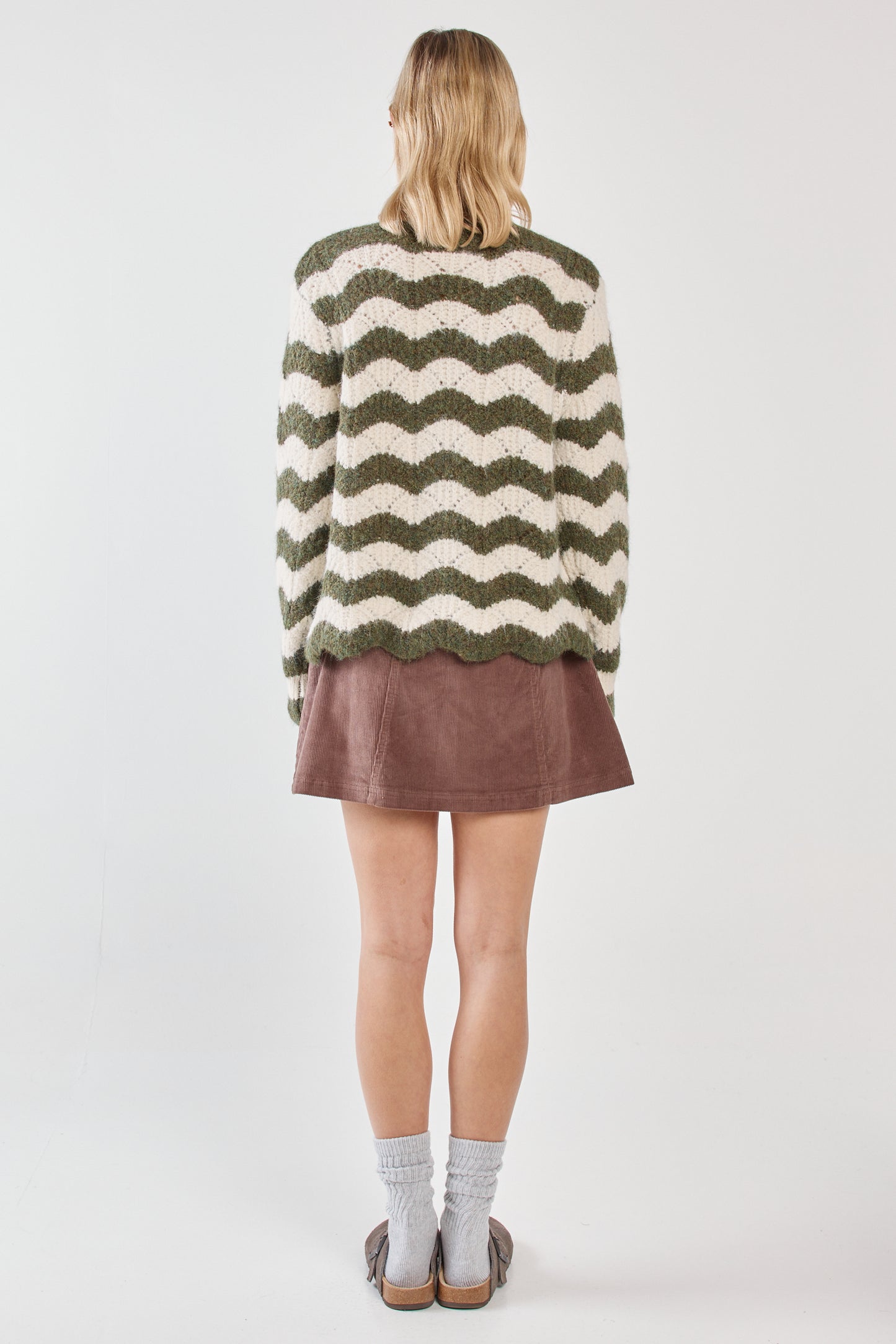 Nikkita Stripe Knit Olive