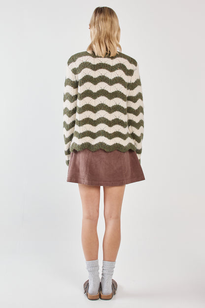 Nikkita Stripe Knit Olive