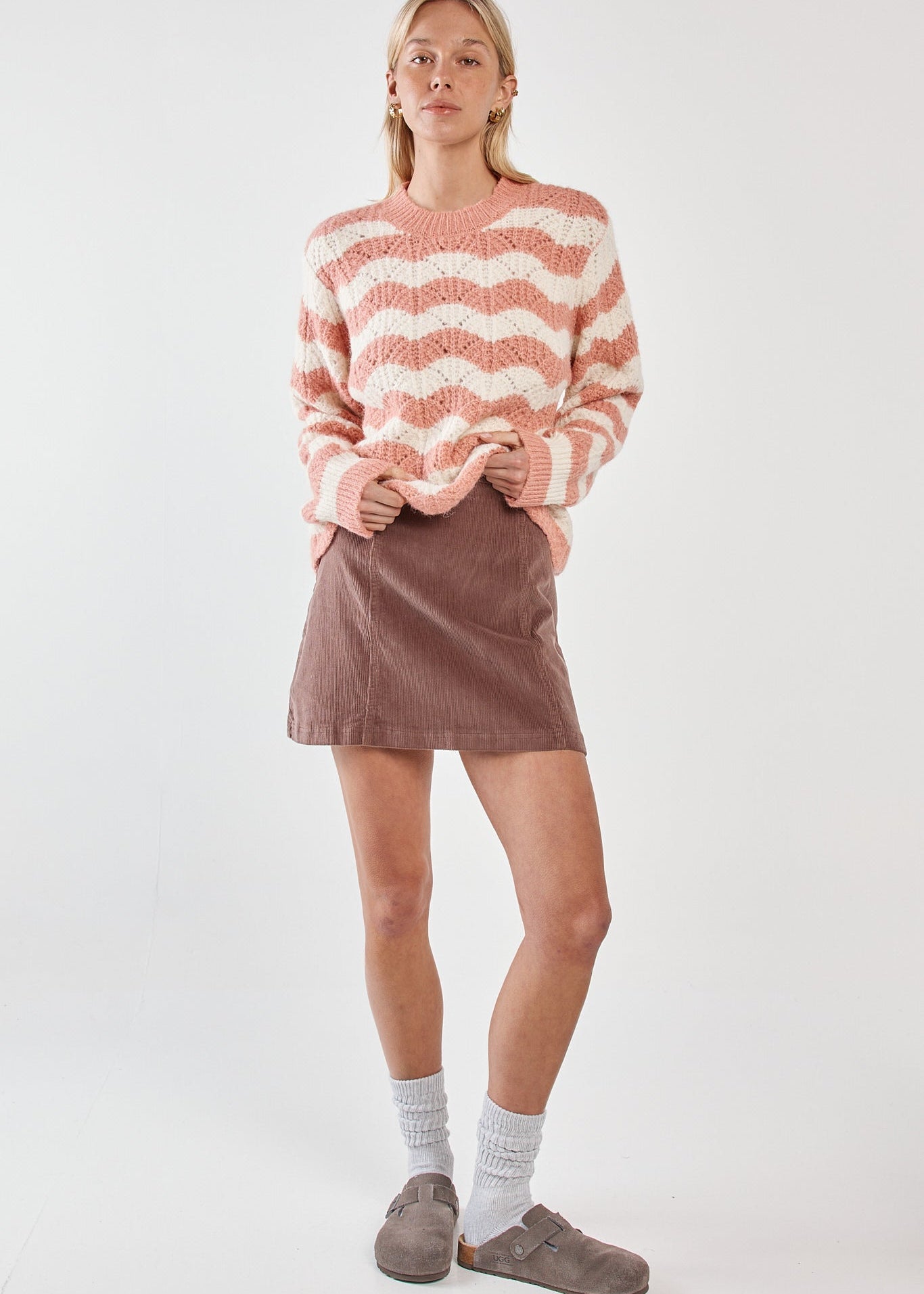 Nikkita Stripe Knit Pink