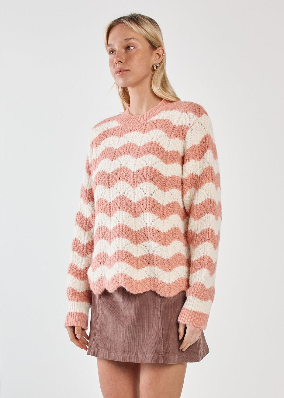 Nikkita Stripe Knit Pink