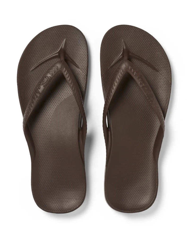 Archies Arch Support Thongs: Chocolate