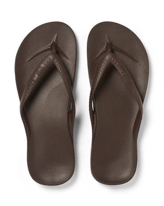 Archies Arch Support Thongs: Chocolate