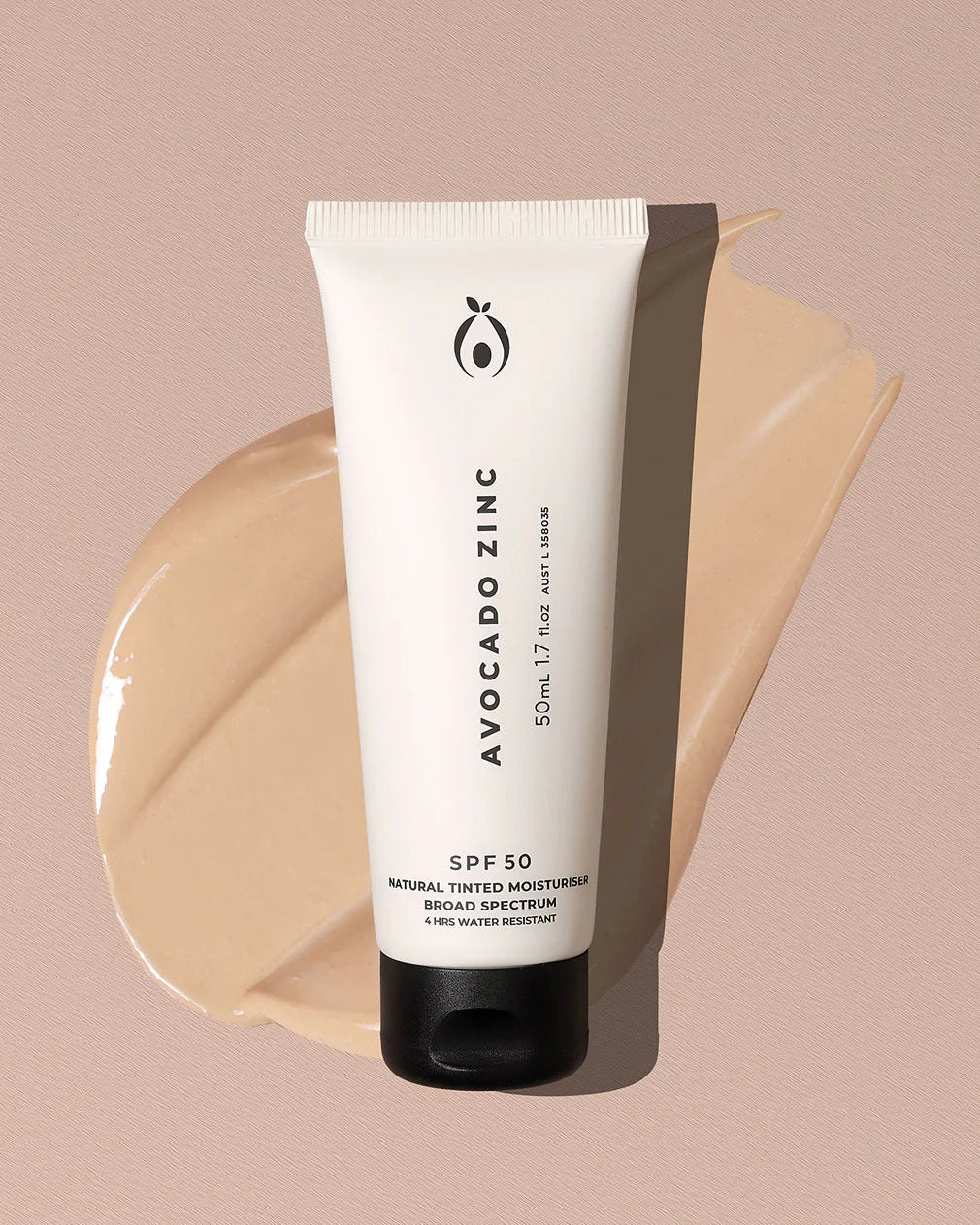 SPF 50 Natural Tinted Moisturiser LIGHT by Avocado Zinc