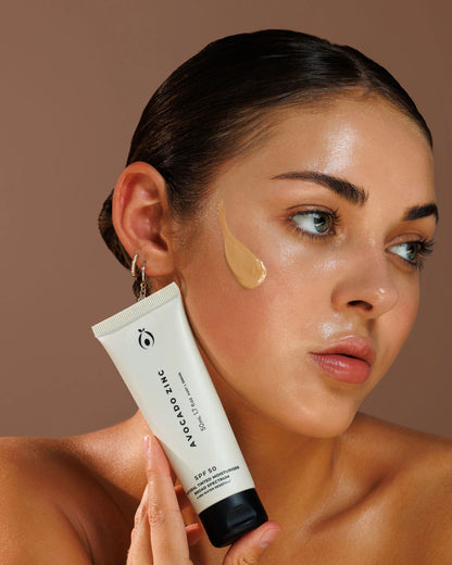 SPF 50 Natural Tinted Moisturiser MEDIUM by Avocado Zinc