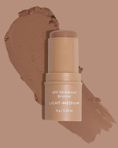 SPF 50 Natural Bronzer Stick LIGHT/MEDIUM by Avocado Zinc