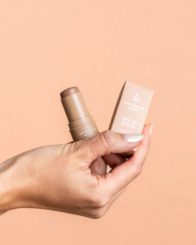 SPF 50 Natural Bronzer Stick LIGHT/MEDIUM by Avocado Zinc