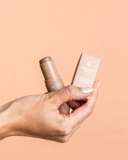 SPF 50 Natural Bronzer Stick LIGHT/MEDIUM by Avocado Zinc