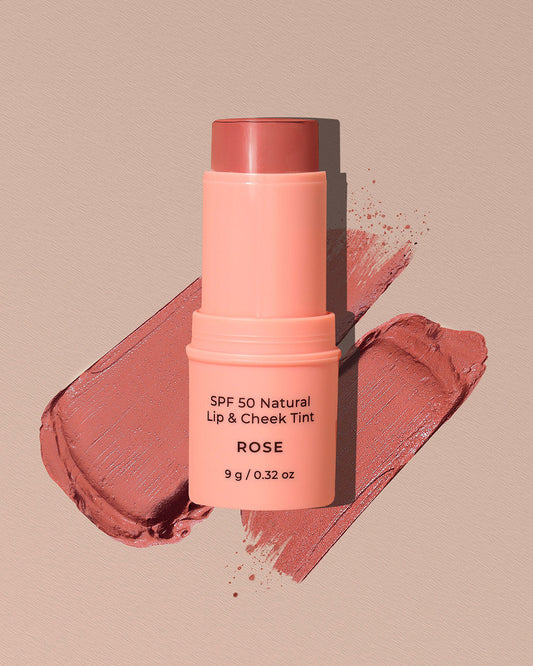 SPF 50 Natural Lip & Check Tint Stick ROSE by Avocado Zinc