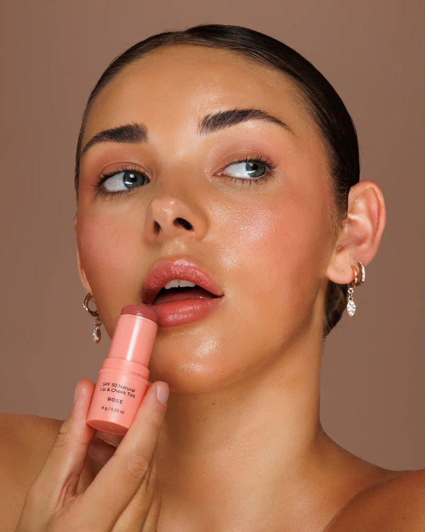 SPF 50 Natural Lip & Check Tint Stick ROSE by Avocado Zinc