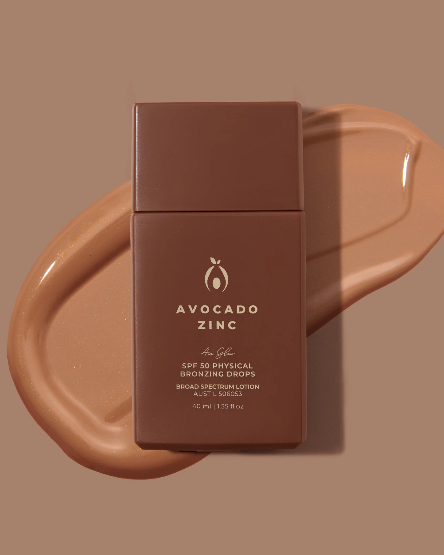 SPF 50 Natural Physical Bronzing Drops by Avocado Zinc