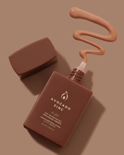 SPF 50 Natural Physical Bronzing Drops by Avocado Zinc