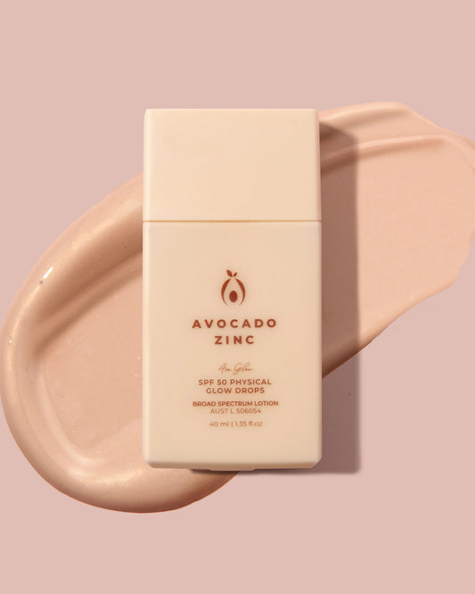 SPF 50 Natural Physical Glow Drops by Avocado Zinc