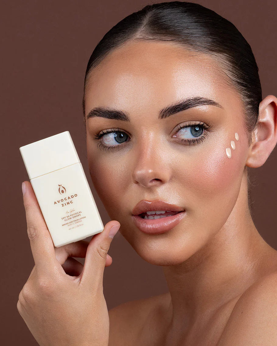 SPF 50 Natural Physical Glow Drops by Avocado Zinc