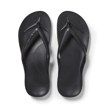 Archies Arch Support Thongs: Black