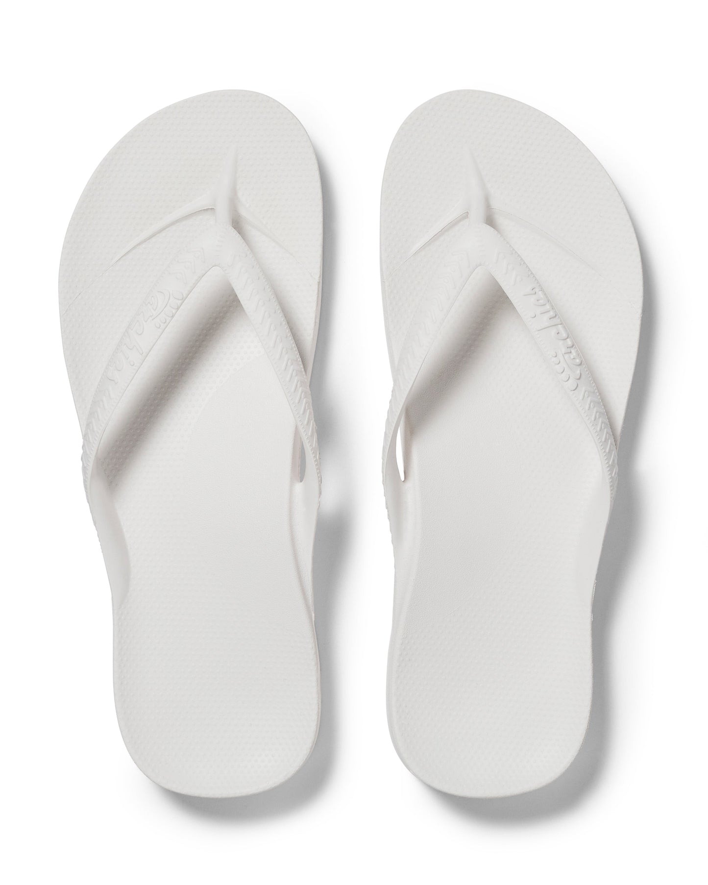 Archies Arch Support Thongs: White