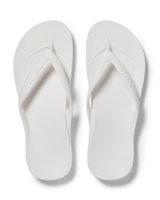 Archies Arch Support Thongs: White
