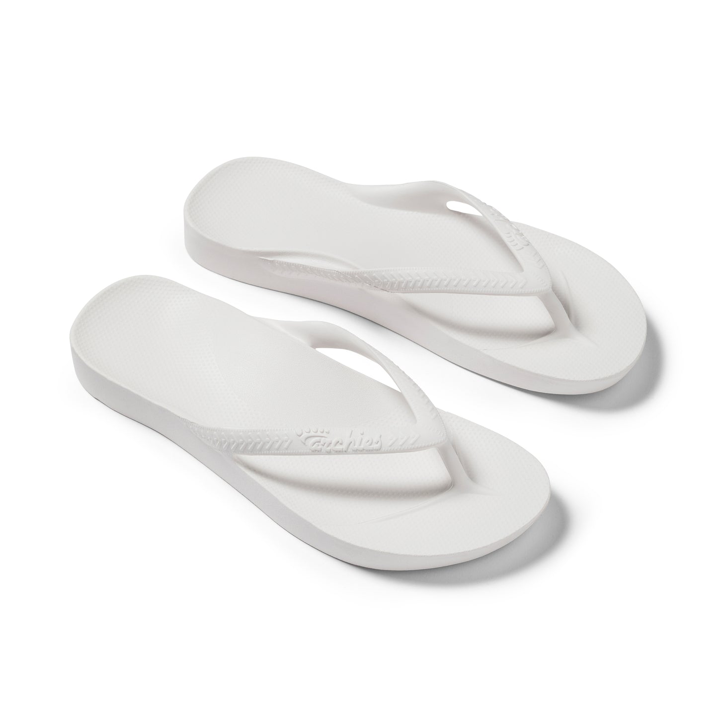 Archies Arch Support Thongs: White
