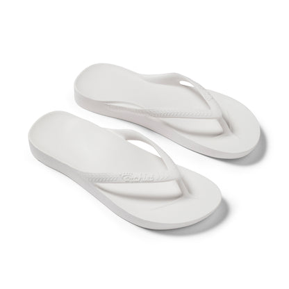 Archies Arch Support Thongs: White