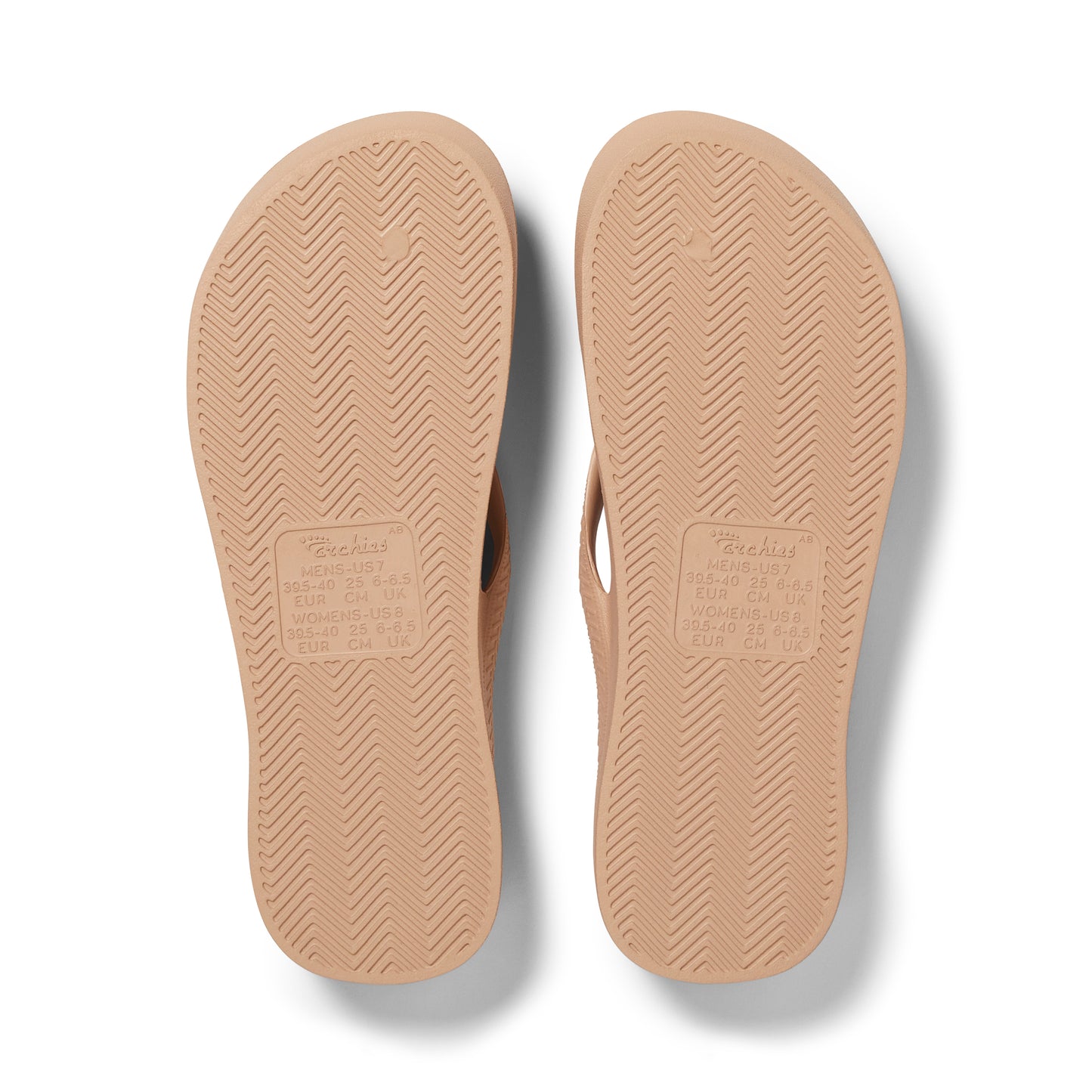 Archies Arch Support Thongs: Tan
