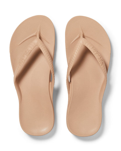 Archies Arch Support Thongs: Tan