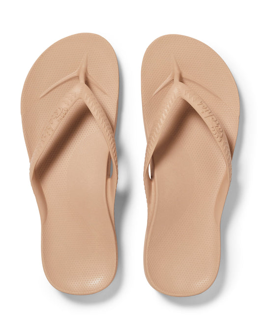 Archies Arch Support Thongs: Tan