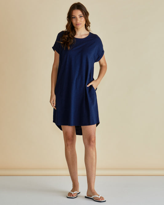 Maxine T-Shirt Dress Navy
