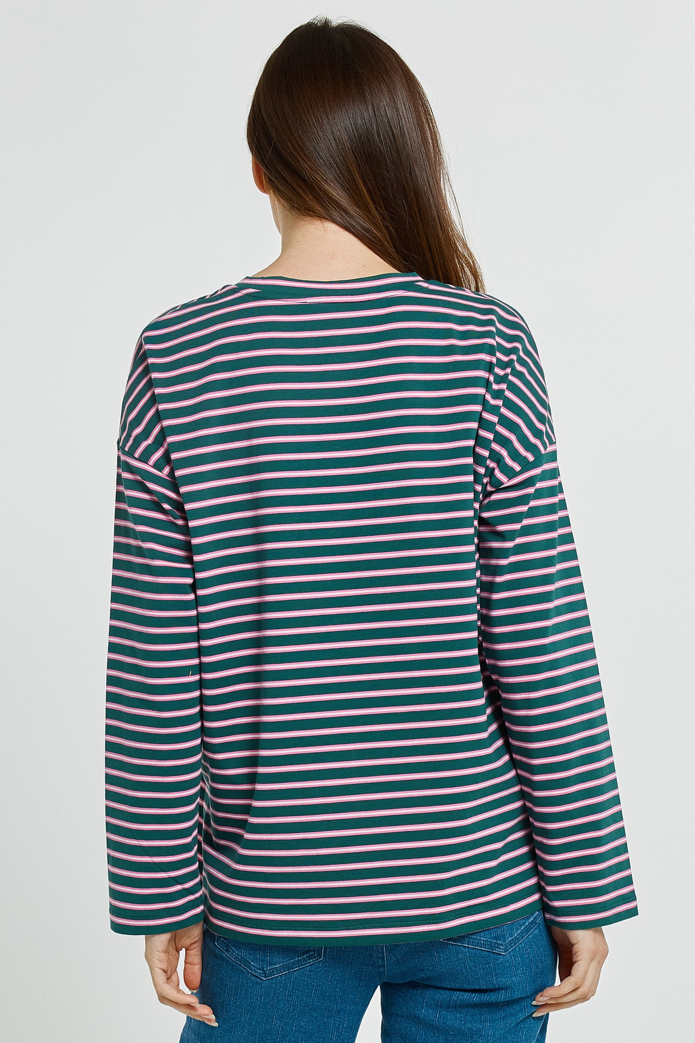 Vienna Stripe Long Sleeve Tshirt Green