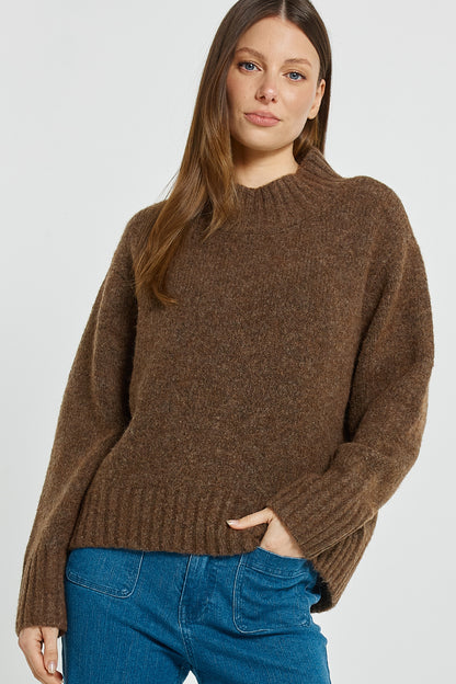 Lola Knit Jumper in Chocolate