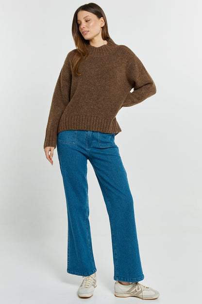Lola Knit Jumper in Chocolate