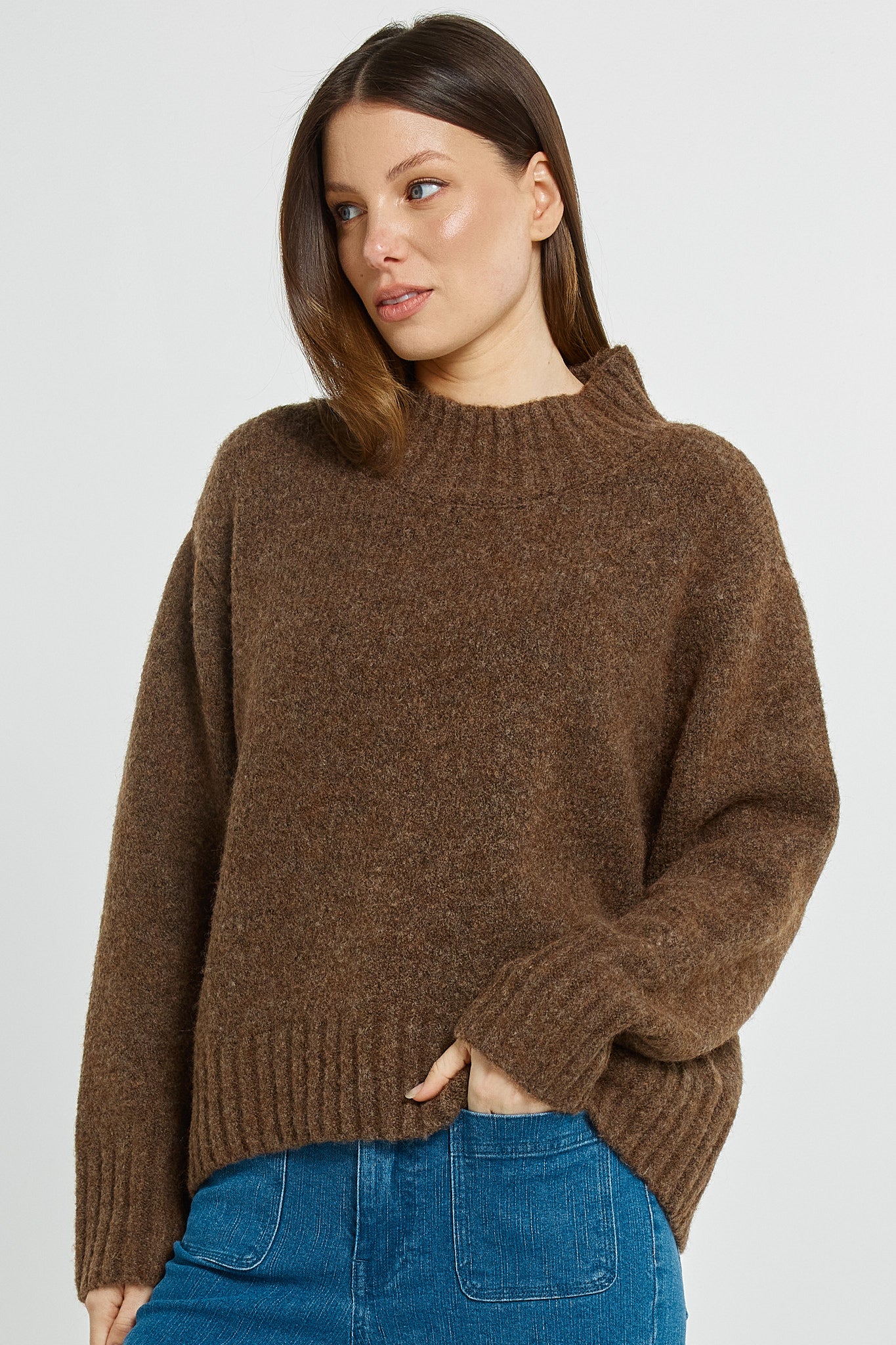 Lola Knit Jumper in Chocolate