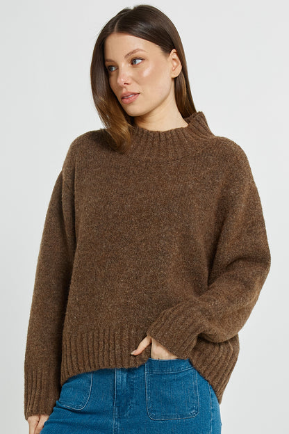 Lola Knit Jumper in Chocolate
