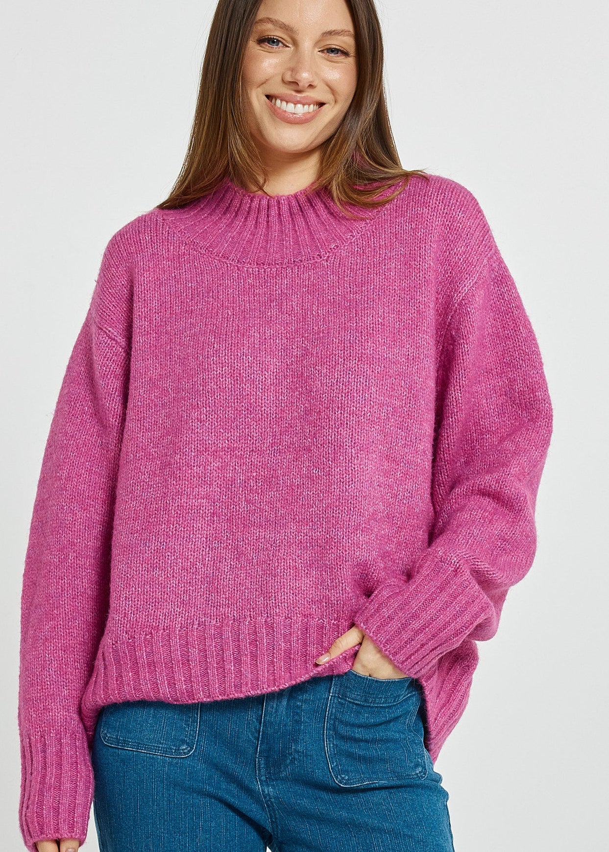 Lola Knit Jumper in Mulberry