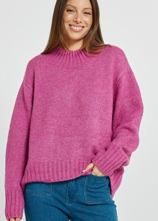 Lola Knit Jumper in Mulberry