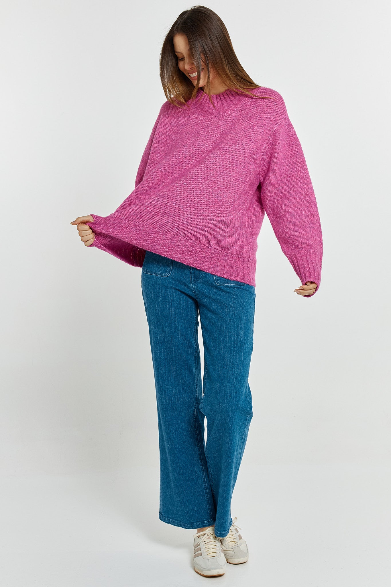 Lola Knit Jumper in Mulberry