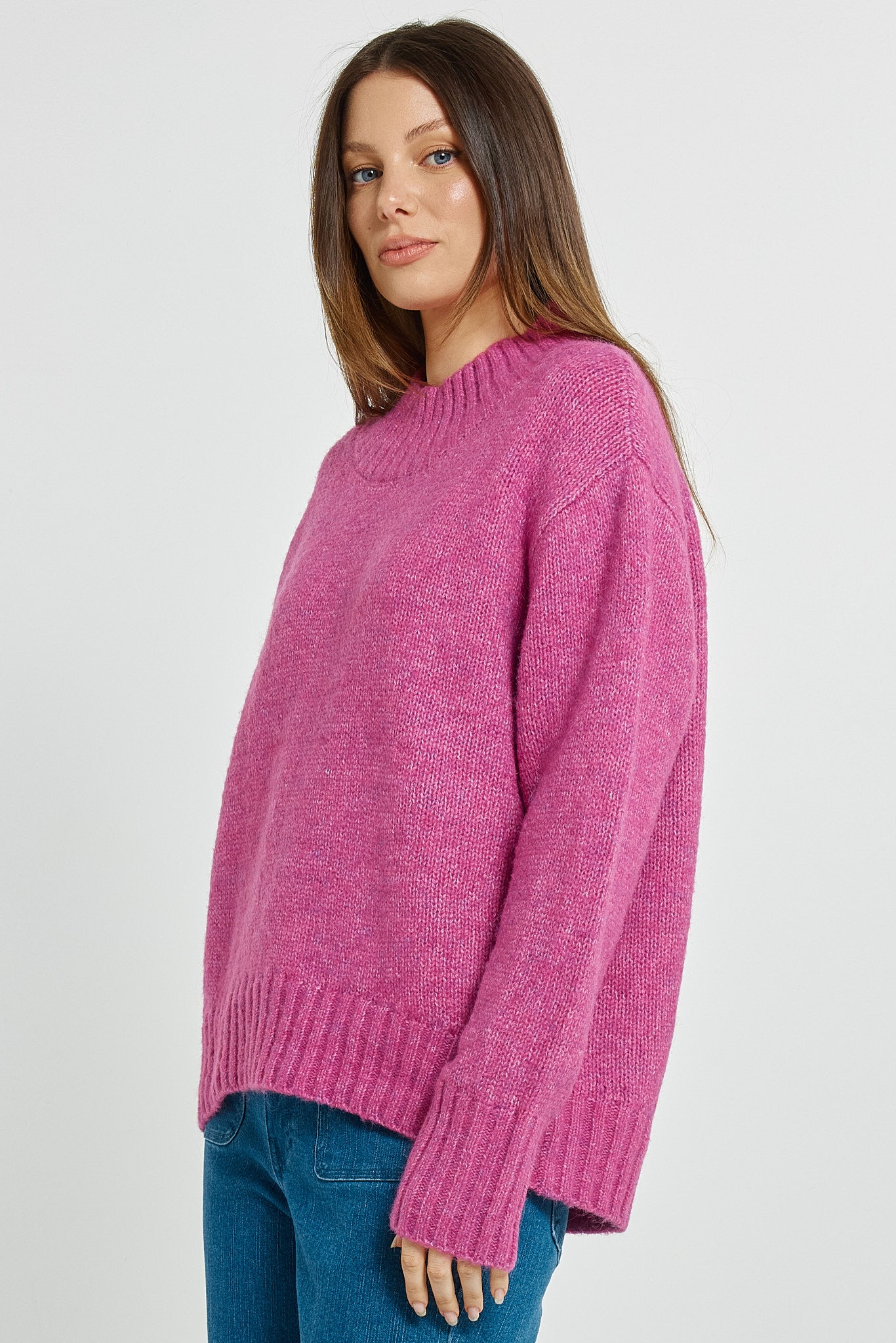 Lola Knit Jumper in Mulberry